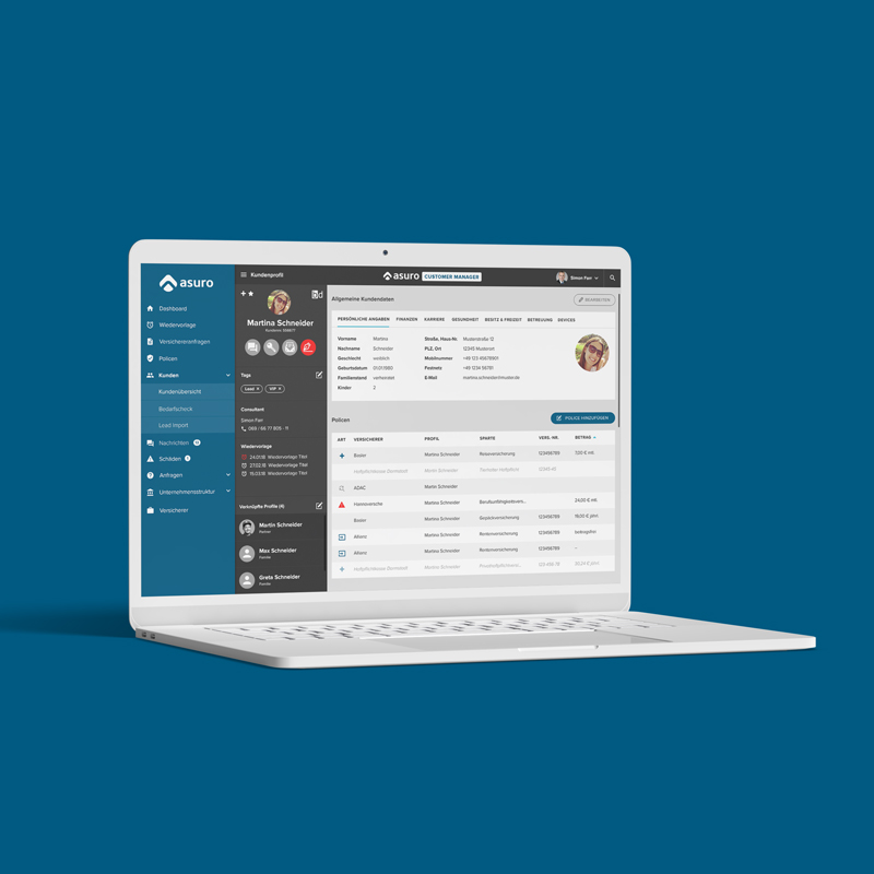 asuro Customer Manager <span>Webapp</span>
