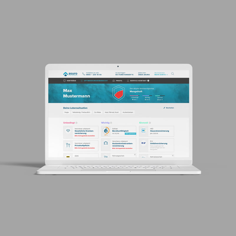 asuro Versicherungsmanager <span>Webapp</span>