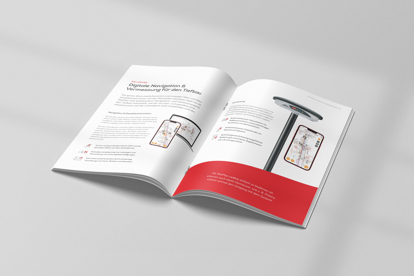SitePlan Innovationsreport Doppelseite "Die Lösung"